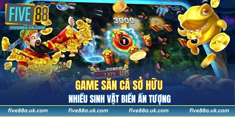 Game săn cá sở hữu nhiều sinh vật biển ấn tượng
